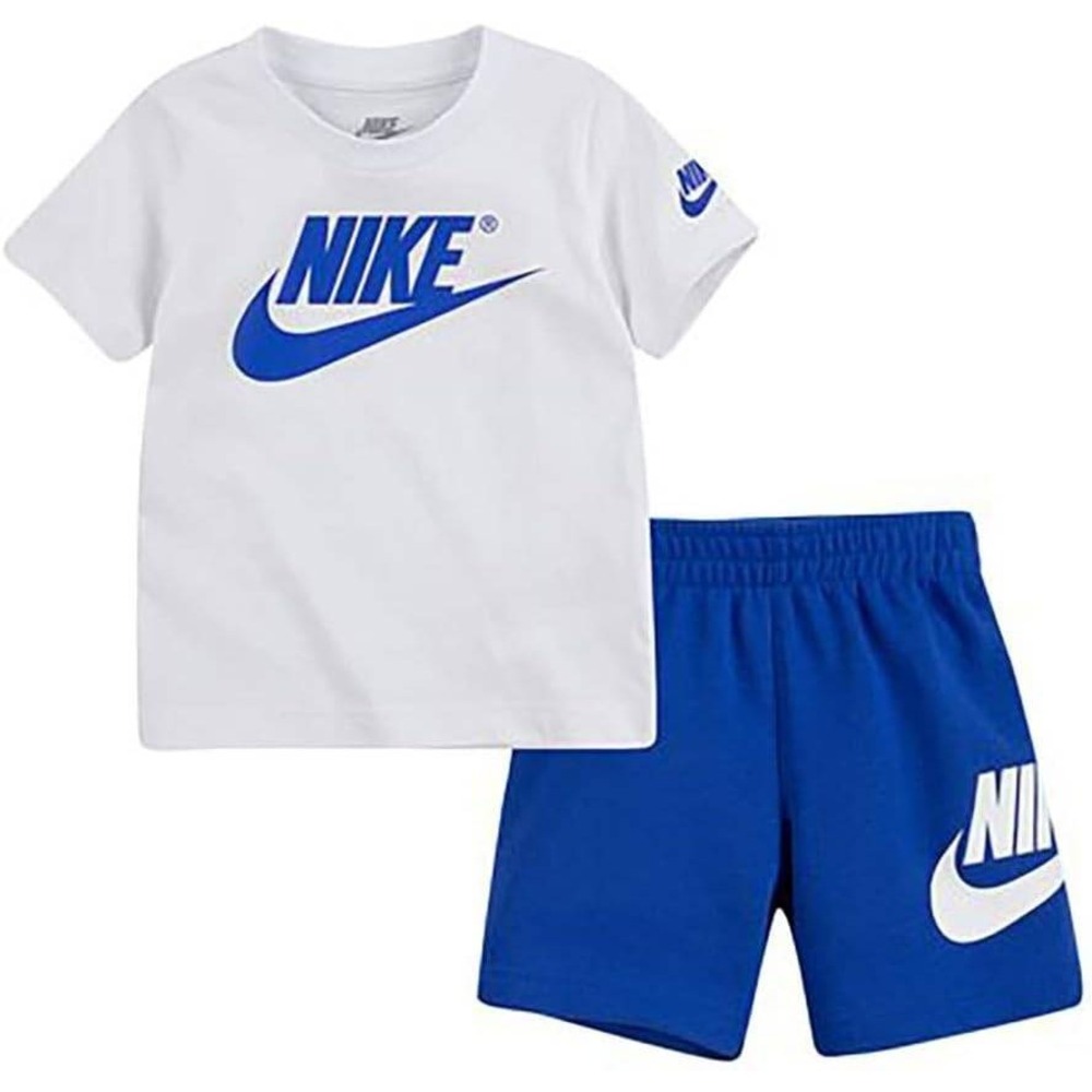 Nike Toddler Boys 2-Piece Futura Logo T-Shirt and Shorts Set White Blue Size 4